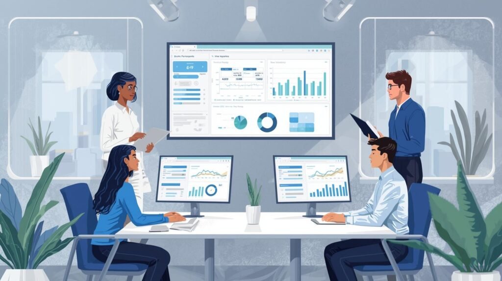 Service Reporting and Analytics Image computers Poeple 2