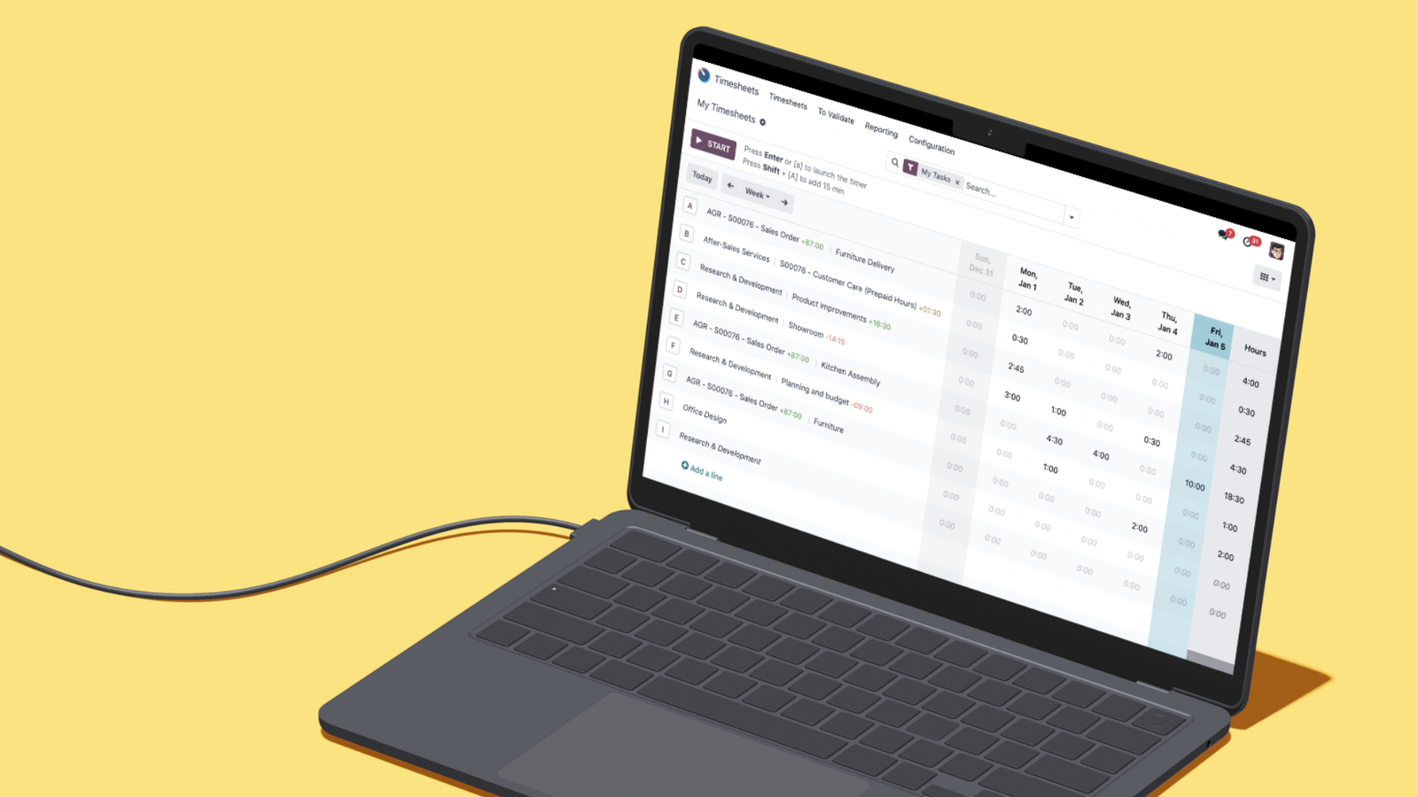 timesheets tracking